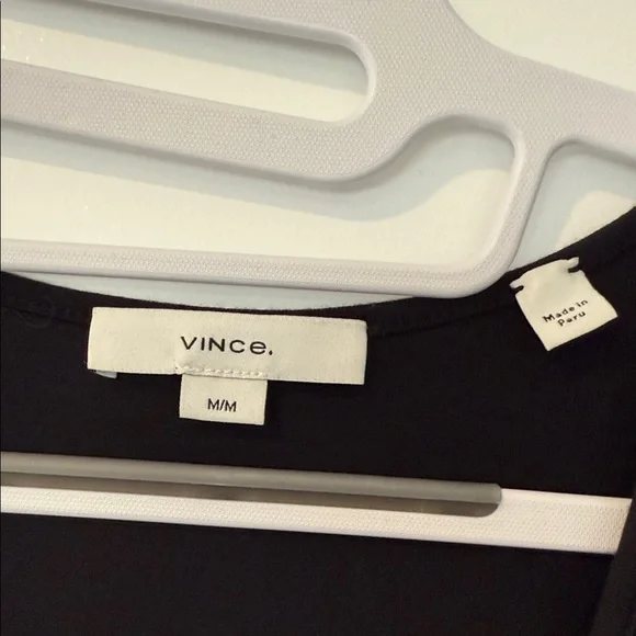 NWT VINCE MEDIUM Elegant Black Long Sleeve Dress - Picture 2 of 4